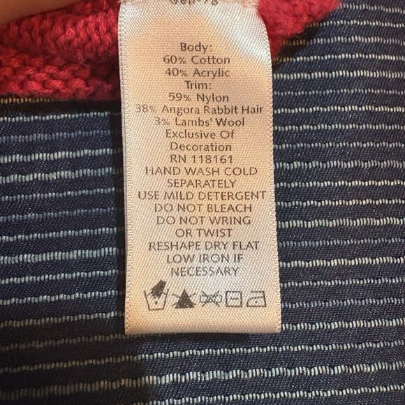 Quacker Factory Sweater Women 3X Zip Red Snowflake Fleece Trim Holiday Festive - Picture 8 of 11